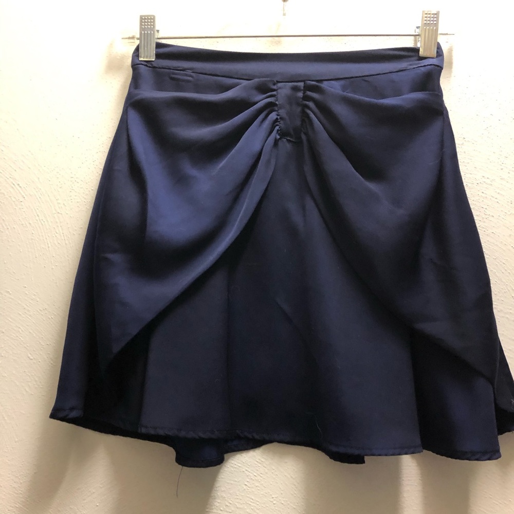 Navy Blue Shiny Skirt